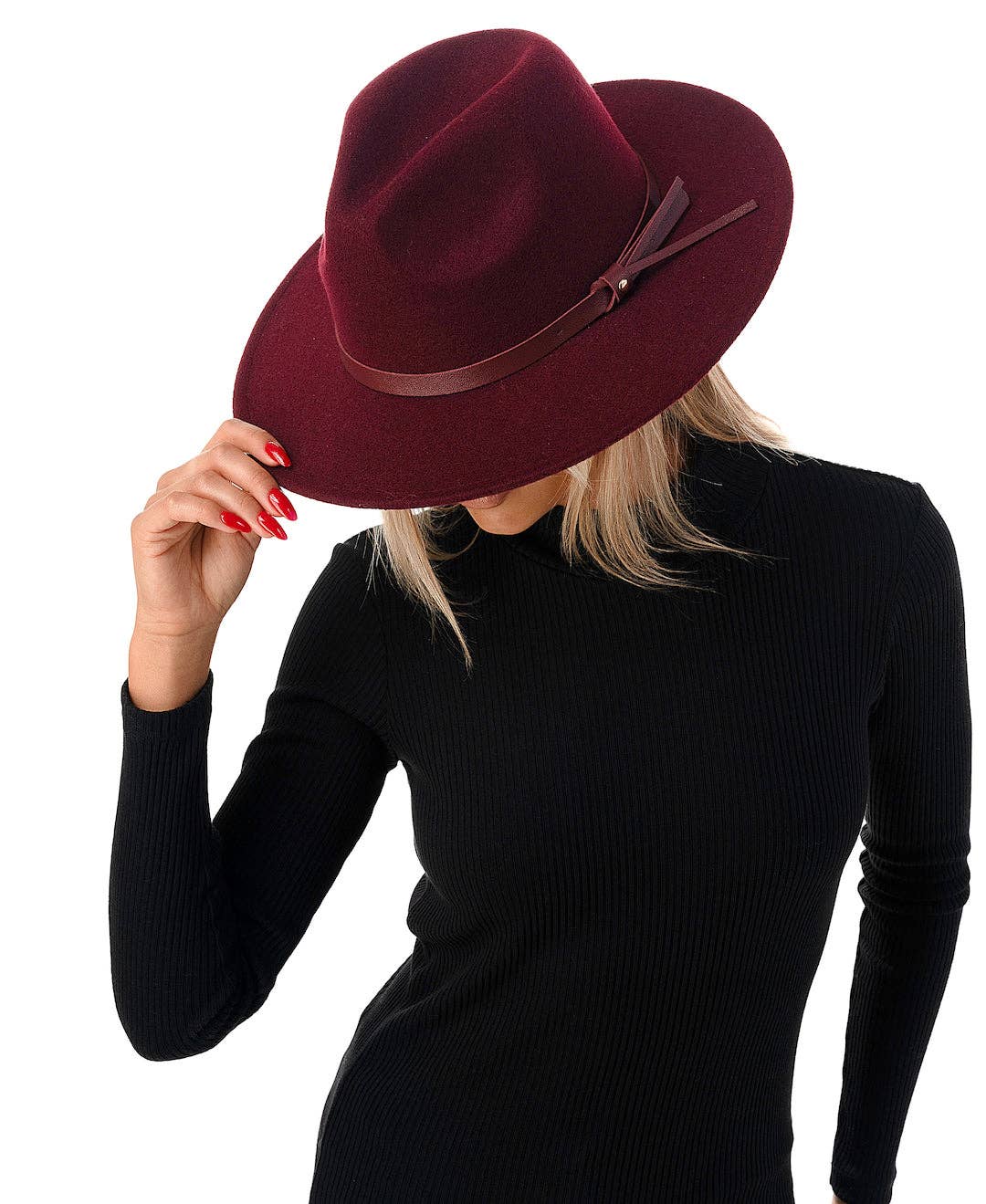 Felt Panama Hat - Vegan Leather Band | The Velvet Moose display picture 3